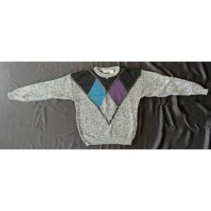 Vintage Men’s Sweater Large Urban Works Ugly Sweater 100% Acrylic Leather Accent